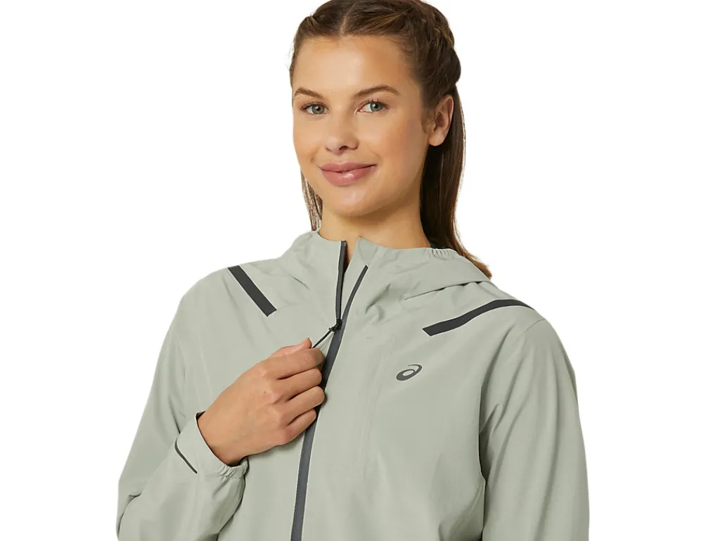 accelerate_waterproof__ja_4-1.webp ASICS Kleding | Jassen en vesten>ACCELERATE WATERPROOF 2.0 JACKET Olive Grey