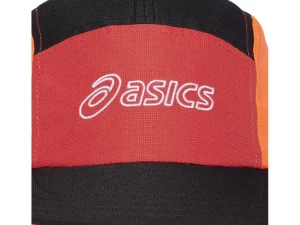 ASICS Hardlopen | Hoofddeksels> 5 PANEL CAP Sunrise Red/True Red/Perf Black