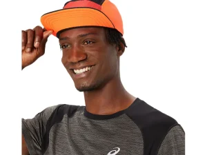 ASICS Hardlopen | Hoofddeksels> 5 PANEL CAP Sunrise Red/True Red/Perf Black