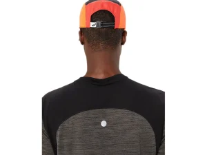ASICS Hardlopen | Hoofddeksels> 5 PANEL CAP Sunrise Red/True Red/Perf Black