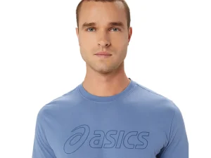 ASICS Shirts met korte mouwen | Bovenkleding> LOGO SS TEE Denim Blue/Thunder Blue