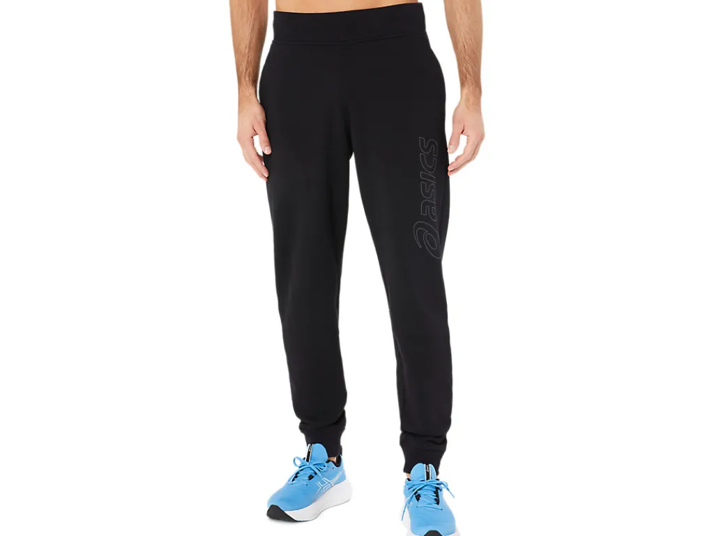 asics_logo_sweatpant_0.webp ASICS Broek | Broeken> LOGO SWEATPANT Performance Black/Graphite Grey