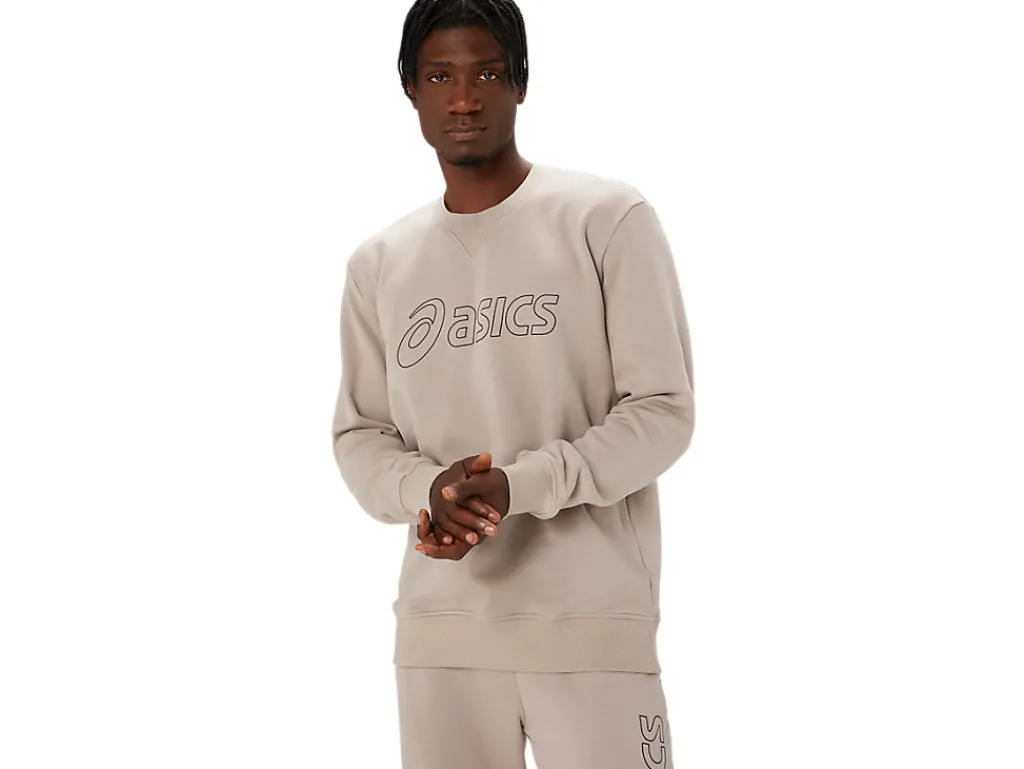 asics_sweatshirt_0.webp ASICS Hoodies en sweatshirts | Shirts met lange mouwen> SWEATSHIRT Moonrock/Graphite Grey