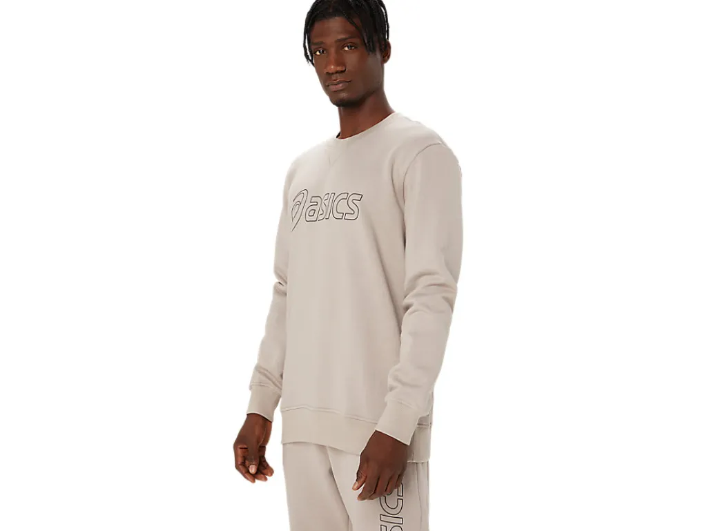 asics_sweatshirt_2.webp ASICS Hoodies en sweatshirts | Shirts met lange mouwen> SWEATSHIRT Moonrock/Graphite Grey