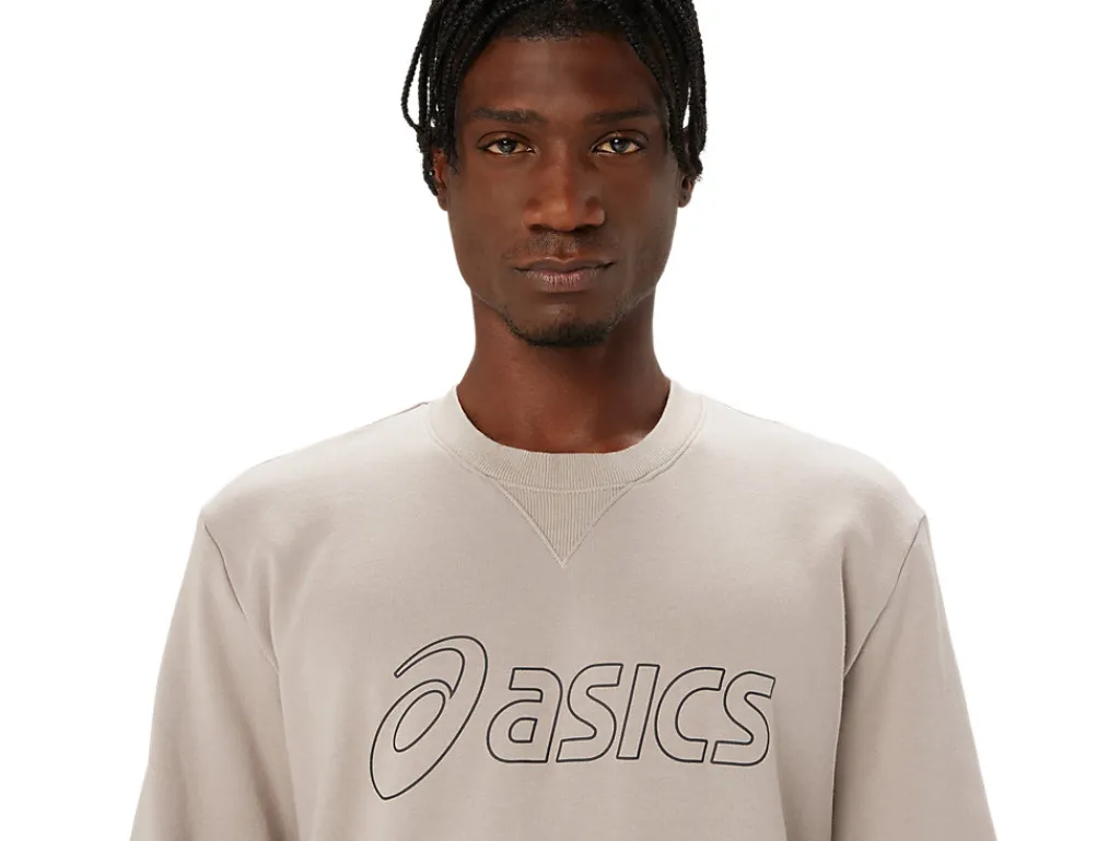 asics_sweatshirt_4.webp ASICS Hoodies en sweatshirts | Shirts met lange mouwen> SWEATSHIRT Moonrock/Graphite Grey