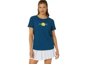 ASICS Kleding | Kleding>CLASSIC GRAPHIC TEE Mako Blue