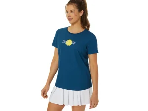 ASICS Kleding | Kleding>CLASSIC GRAPHIC TEE Mako Blue