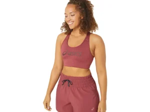 ASICS Kleding | Hardlopen>CORE LOGO BRA Brisket Red/Port Royal
