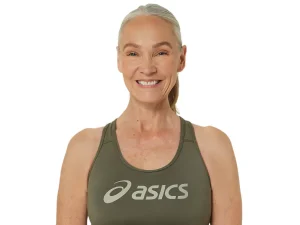 ASICS Kleding | Hardlopen>CORE LOGO BRA Mantle Green/Olive Grey