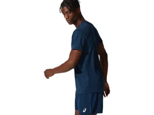 ASICS Kleding | Hardlopen>CORE TOP French Blue/Brilliant White