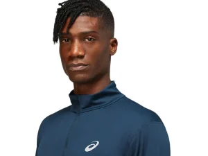 ASICS Kleding | Hardlopen>CORE LS 1/2 ZIP TOP French Blue