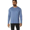 ASICS Kleding | Hardlopen>CORE LS TOP Denim Blue
