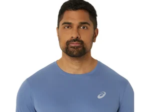 ASICS Kleding | Hardlopen>CORE LS TOP Denim Blue