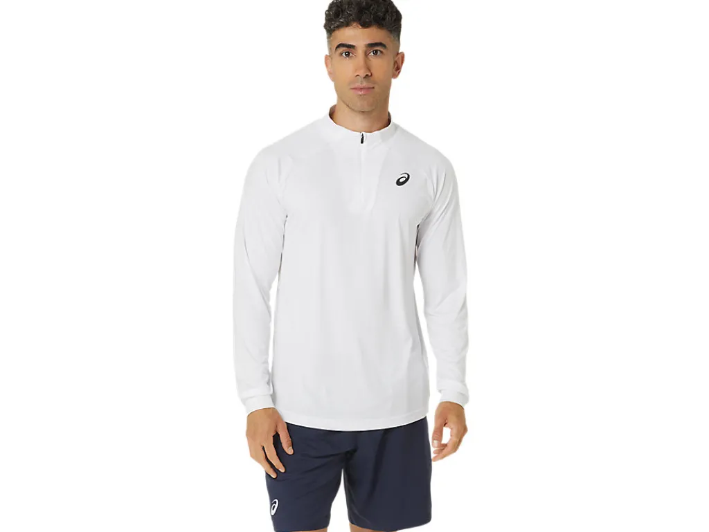 court_ls_zip_top_0.webp ASICS Kleding | Tennis>COURT LS ZIP TOP Brilliant White/Brilliant White