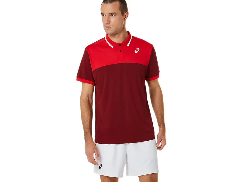 court_polo_shirt_0-1.webp ASICS Kleding | Tennis>COURT POLO SHIRT Beet Juice/Classic Red