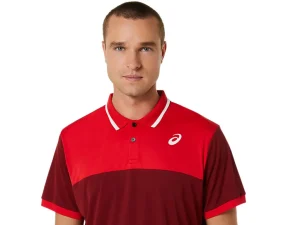 ASICS Kleding | Tennis>COURT POLO SHIRT Beet Juice/Classic Red
