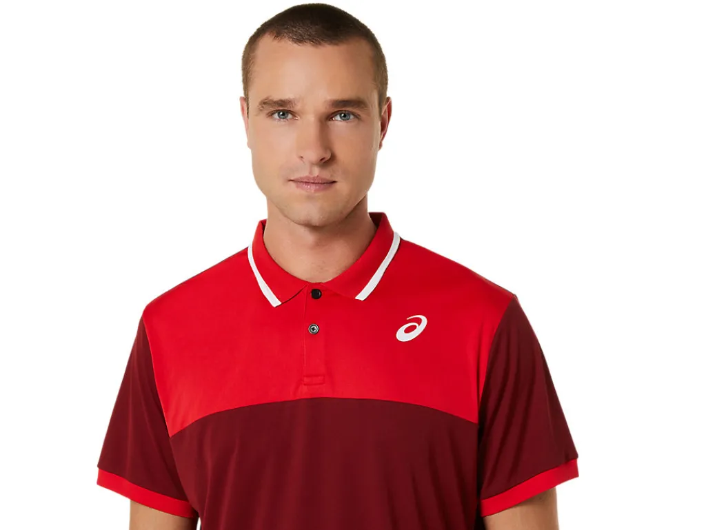 court_polo_shirt_3-1.webp ASICS Kleding | Tennis>COURT POLO SHIRT Beet Juice/Classic Red