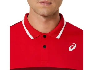 ASICS Kleding | Tennis>COURT POLO SHIRT Beet Juice/Classic Red