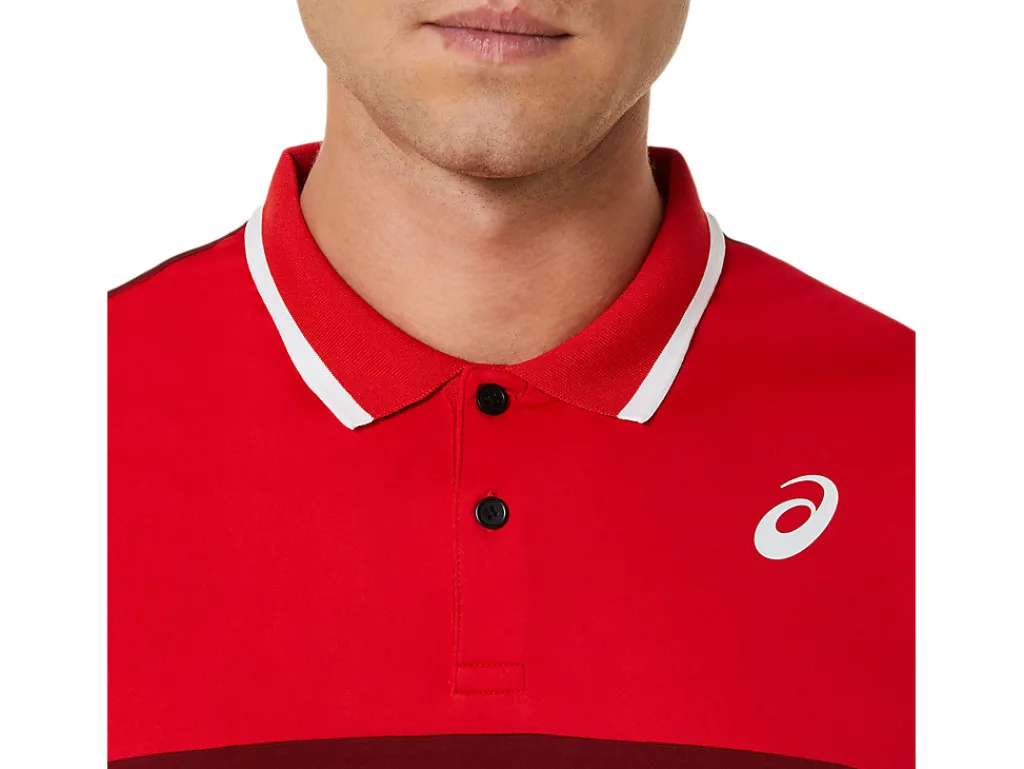 court_polo_shirt_4-1.webp ASICS Kleding | Tennis>COURT POLO SHIRT Beet Juice/Classic Red