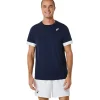 ASICS Kleding | Tennis>COURT SS TOP Midnight/Brilliant White