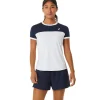 ASICS Kleding | Tennis>COURT SS TOP Brilliant White/Midnight