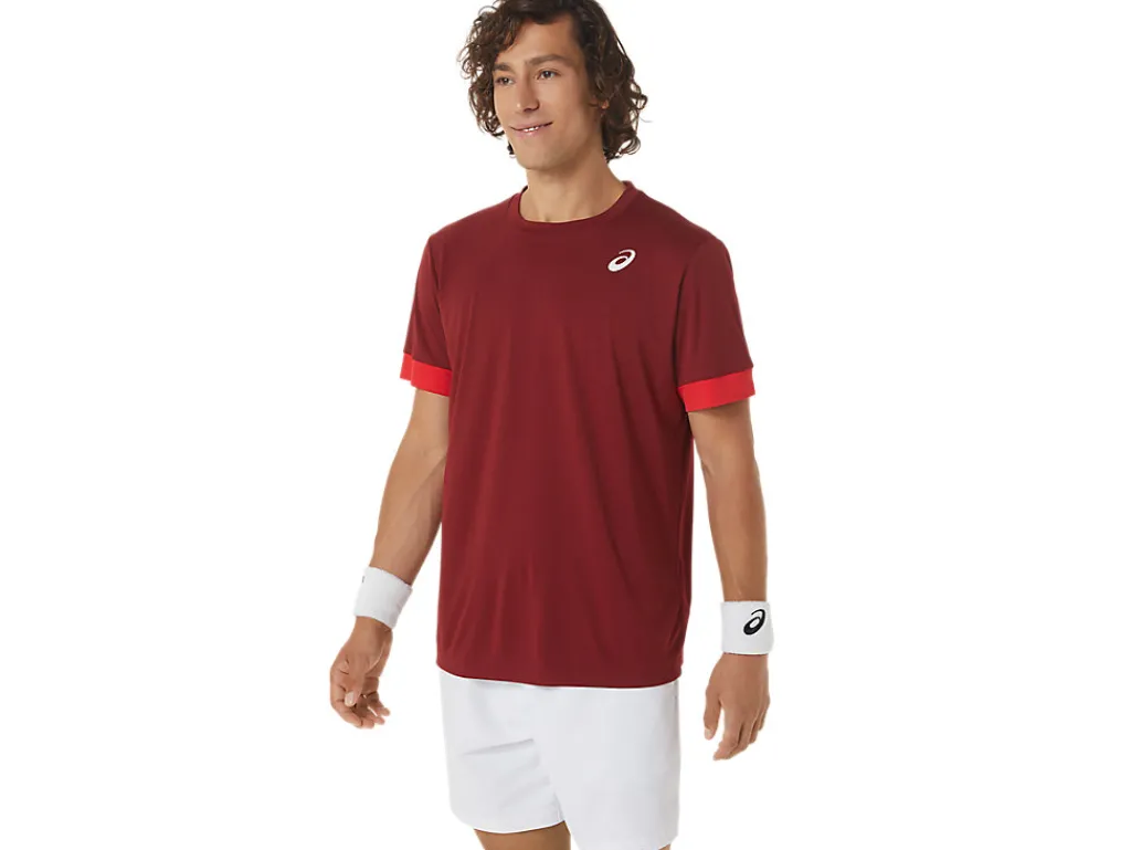 court_ss_top_2-8.webp ASICS Kleding | Tennis>COURT SS TOP Beet Juice/Classic Red