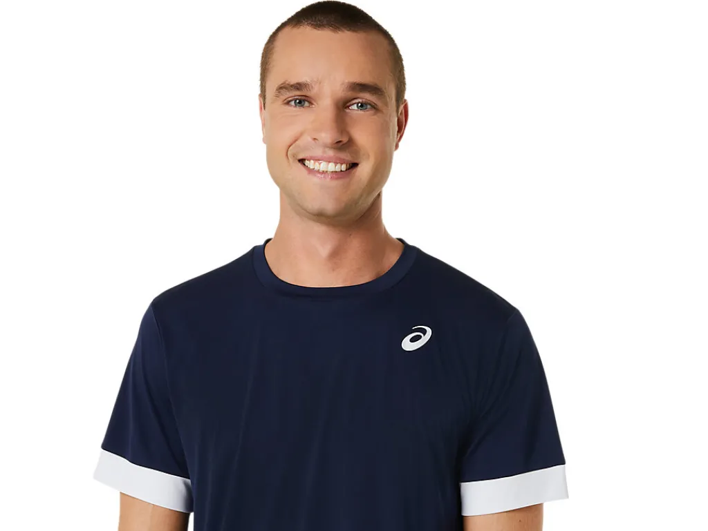 court_ss_top_3-4.webp ASICS Kleding | Tennis>COURT SS TOP Midnight/Brilliant White