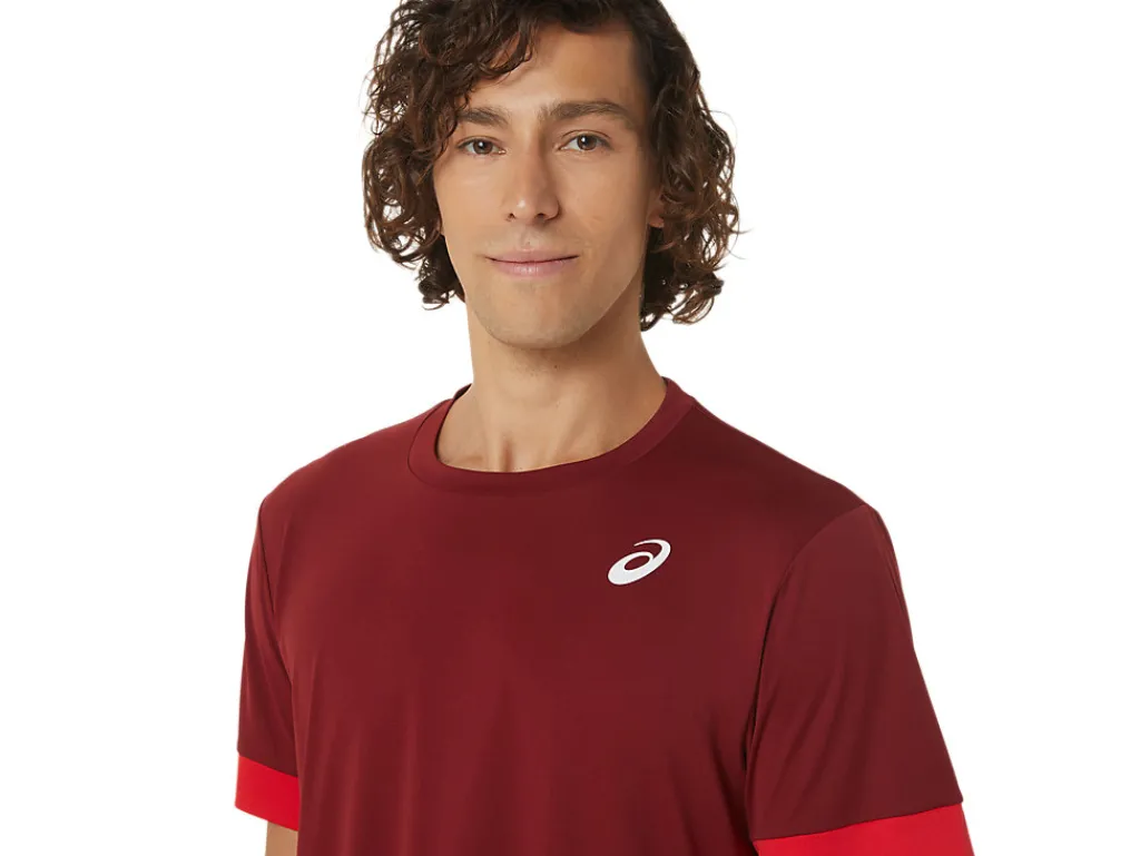 court_ss_top_3-8.webp ASICS Kleding | Tennis>COURT SS TOP Beet Juice/Classic Red