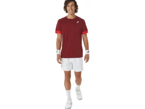 ASICS Kleding | Tennis>COURT SS TOP Beet Juice/Classic Red