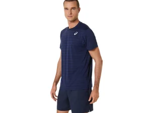 ASICS Kleding | Tennis>COURT STRIPE SS TOP Midnight