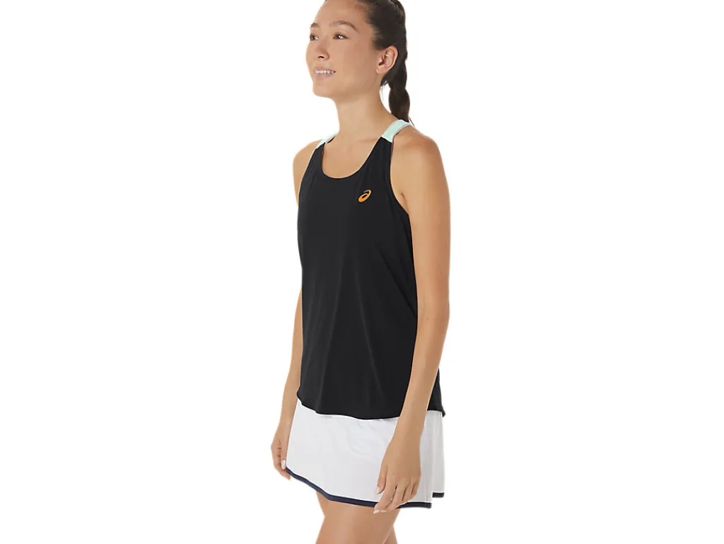 court_tank_2.webp ASICS Kleding | Shirts met korte mouwen>COURT TANK Performance Black/Mint Tint