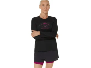 ASICS Kleding | Trail running>FUJITRAIL LOGO LS TOP Performance Black/Blackberry