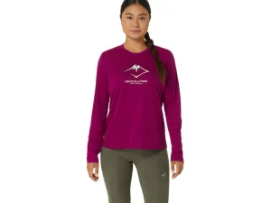 ASICS Kleding | Trail running>FUJITRAIL LOGO LS TOP Blackberry/Birch