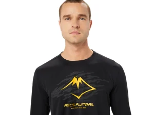 ASICS Kleding | Trail running>FUJITRAIL LOGO LS TOP Performance Black/Carbon/ Fellow Yellow
