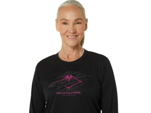 ASICS Kleding | Trail running>FUJITRAIL LOGO LS TOP Performance Black/Blackberry