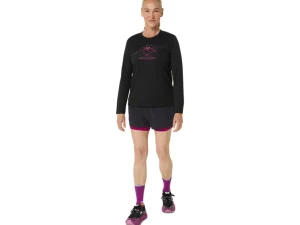 ASICS Kleding | Trail running>FUJITRAIL LOGO LS TOP Performance Black/Blackberry