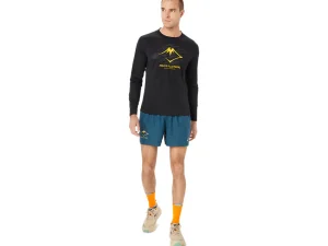 ASICS Kleding | Trail running>FUJITRAIL LOGO LS TOP Performance Black/Carbon/ Fellow Yellow