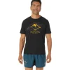ASICS Kleding | Trail running>FUJITRAIL LOGO SS TOP Performance Black/Carbon/Fellow Yellow