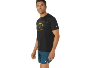 ASICS Kleding | Trail running>FUJITRAIL LOGO SS TOP Performance Black/Carbon/Fellow Yellow