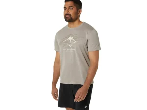 ASICS Kleding | Trail running>FUJITRAIL LOGO SS TOP Moonrock/Mantle Green/Oatmeal