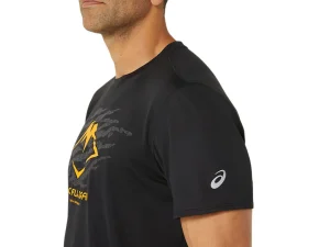 ASICS Kleding | Trail running>FUJITRAIL LOGO SS TOP Performance Black/Carbon/Fellow Yellow
