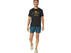 ASICS Kleding | Trail running>FUJITRAIL LOGO SS TOP Performance Black/Carbon/Fellow Yellow