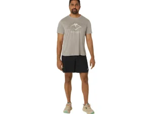 ASICS Kleding | Trail running>FUJITRAIL LOGO SS TOP Moonrock/Mantle Green/Oatmeal