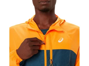 ASICS Trail running | Kleding>FUJITRAIL PACKABLE JACKET Fellow Yellow/Magnetic Blue