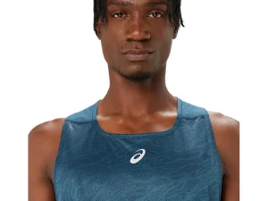ASICS Kleding | Trail running>FUJITRAIL SINGLET Magnetic Blue