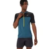 ASICS Kleding | Trail running>FUJITRAIL SS TOP Magnetic Blue/Performance Black
