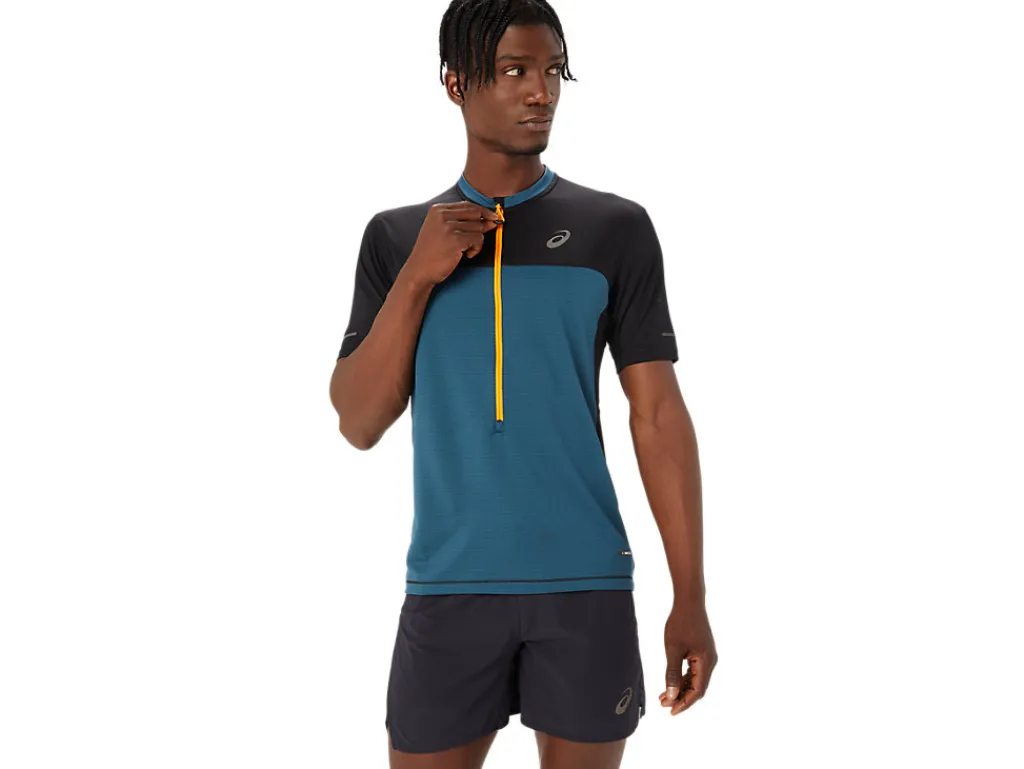 fujitrail_ss_top_0.webp ASICS Kleding | Trail running>FUJITRAIL SS TOP Magnetic Blue/Performance Black