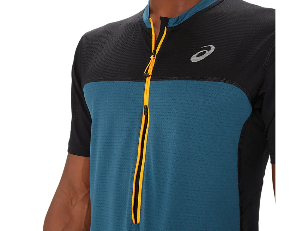 fujitrail_ss_top_5.webp ASICS Kleding | Trail running>FUJITRAIL SS TOP Magnetic Blue/Performance Black