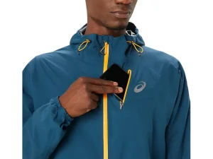 ASICS Kleding | Trail running>FUJITRAIL WATERPROOF JACKET Magnetic Blue