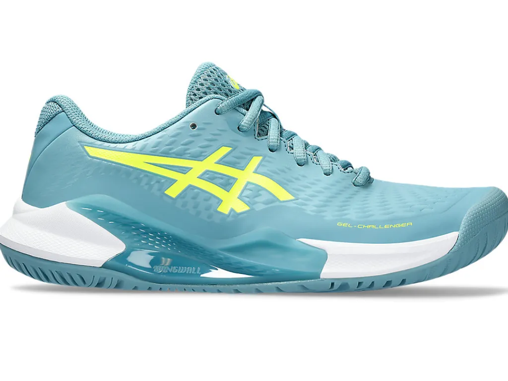 gelchallenger__0-4.webp ASICS Tennisschoenen | Tennis>GEL-CHALLENGER 14 Gris Blue/Safety Yellow